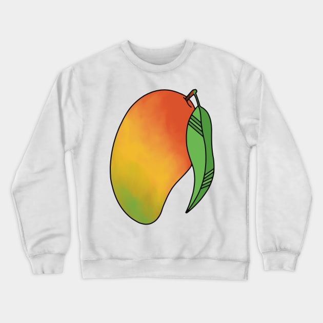 Mango Fruit Watercolor Crewneck Sweatshirt by murialbezanson